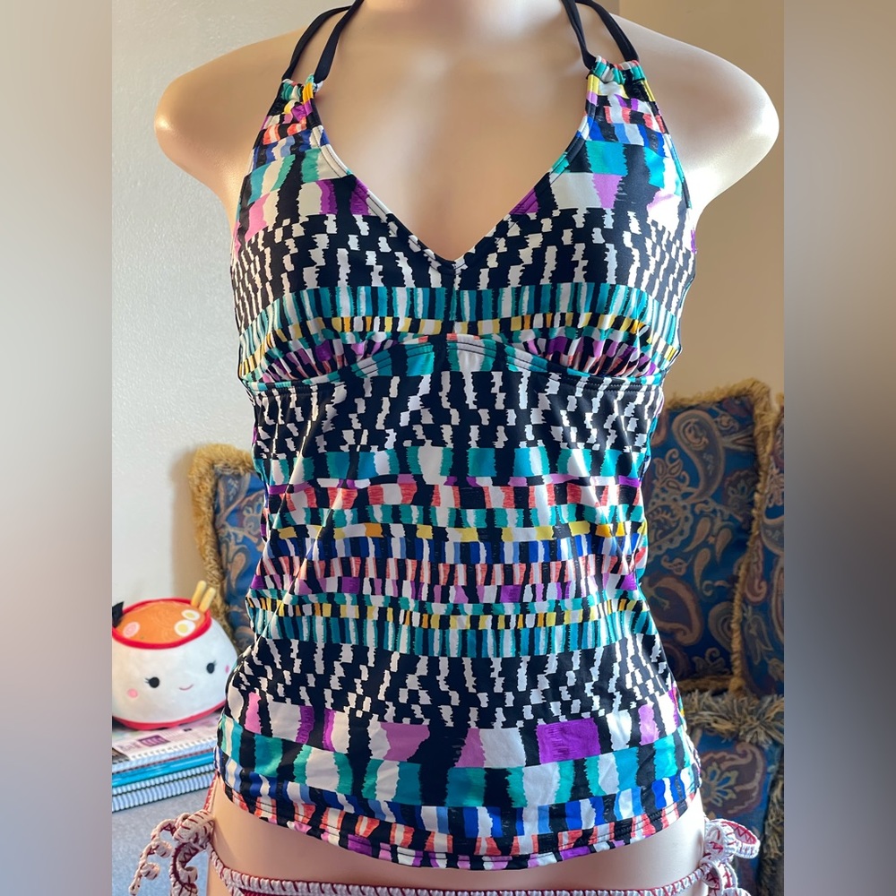 APT.9 Women's Swimsuit Halter Top Under Bust Elastic